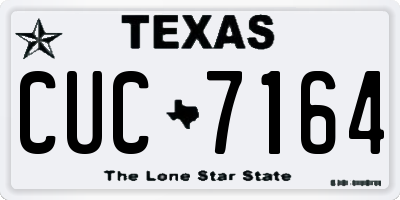 TX license plate CUC7164