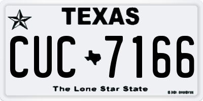 TX license plate CUC7166