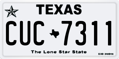 TX license plate CUC7311