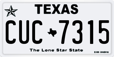 TX license plate CUC7315