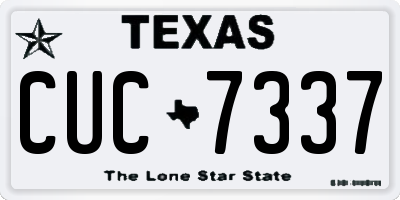 TX license plate CUC7337