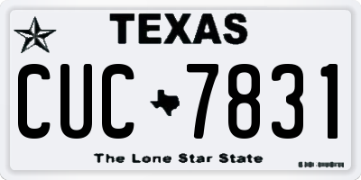 TX license plate CUC7831