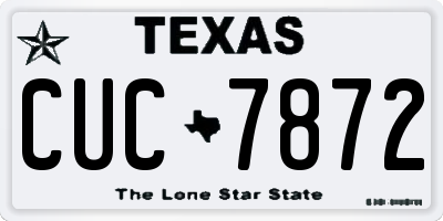 TX license plate CUC7872