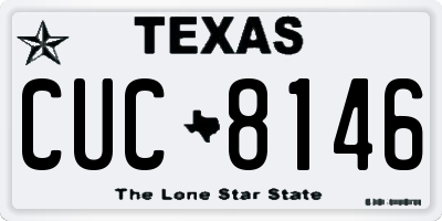 TX license plate CUC8146