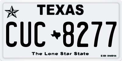 TX license plate CUC8277