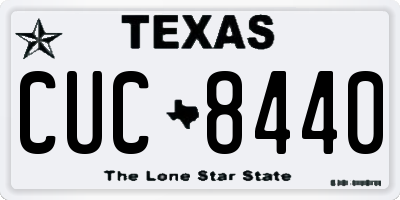 TX license plate CUC8440