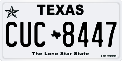 TX license plate CUC8447