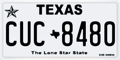 TX license plate CUC8480