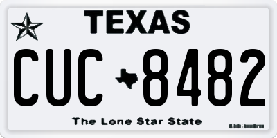 TX license plate CUC8482