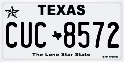 TX license plate CUC8572