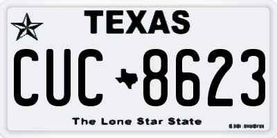 TX license plate CUC8623