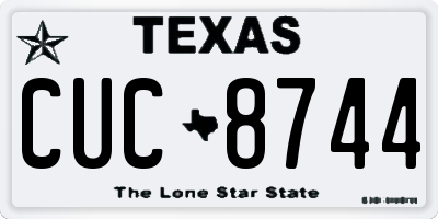 TX license plate CUC8744