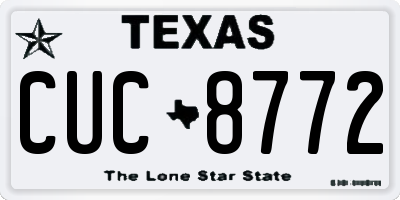 TX license plate CUC8772