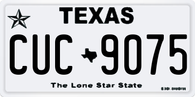 TX license plate CUC9075