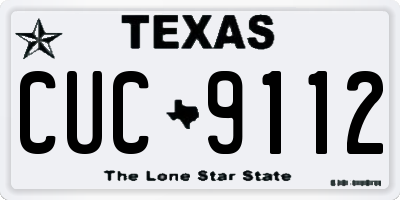 TX license plate CUC9112