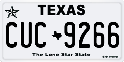 TX license plate CUC9266