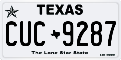 TX license plate CUC9287