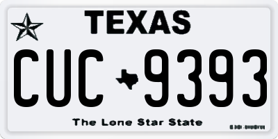 TX license plate CUC9393