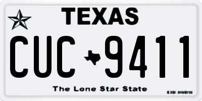 TX license plate CUC9411