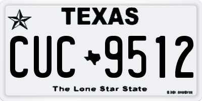 TX license plate CUC9512