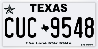 TX license plate CUC9548