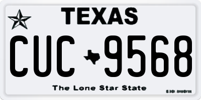 TX license plate CUC9568