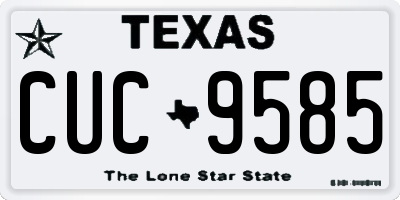 TX license plate CUC9585