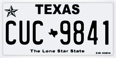 TX license plate CUC9841