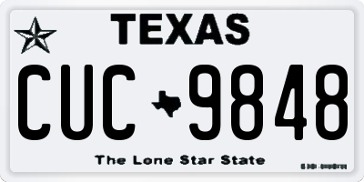 TX license plate CUC9848