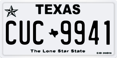 TX license plate CUC9941
