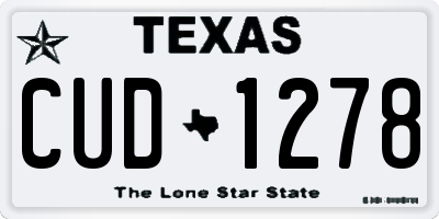 TX license plate CUD1278