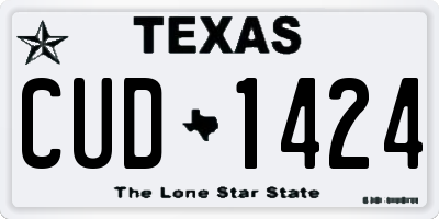 TX license plate CUD1424