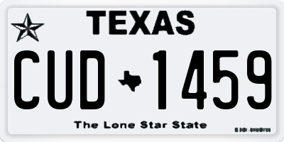 TX license plate CUD1459
