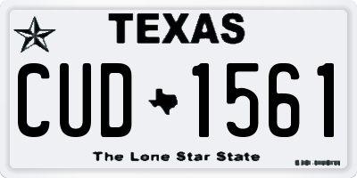 TX license plate CUD1561