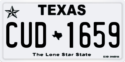 TX license plate CUD1659