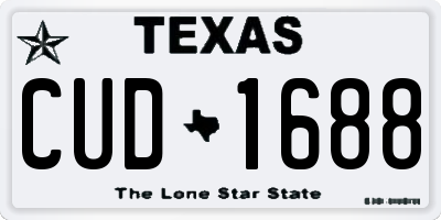TX license plate CUD1688