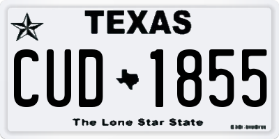 TX license plate CUD1855