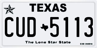TX license plate CUD5113