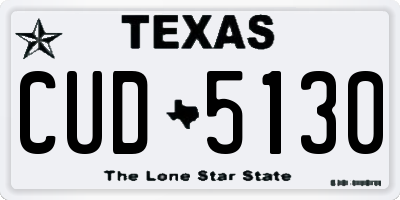 TX license plate CUD5130