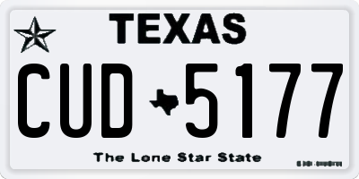 TX license plate CUD5177