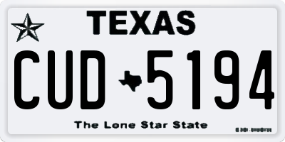TX license plate CUD5194