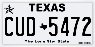 TX license plate CUD5472