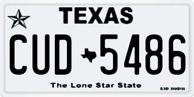 TX license plate CUD5486