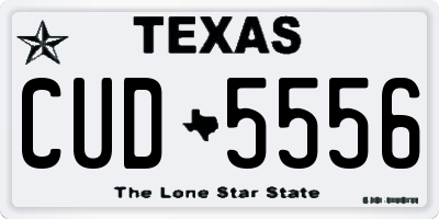 TX license plate CUD5556