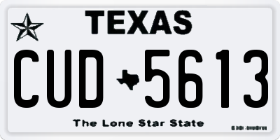 TX license plate CUD5613