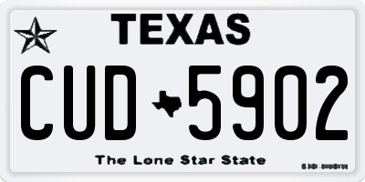 TX license plate CUD5902