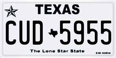 TX license plate CUD5955