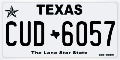 TX license plate CUD6057