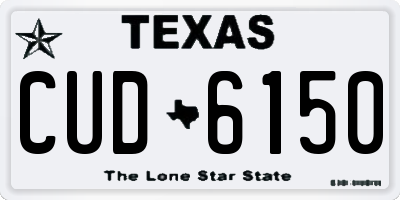 TX license plate CUD6150