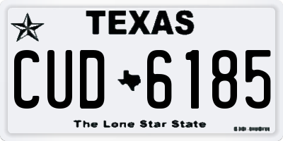 TX license plate CUD6185